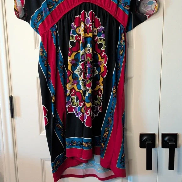 Bailey Blue Vibrant Multicolor V-Neck Beach/Pool Dress - Picture 10 of 10